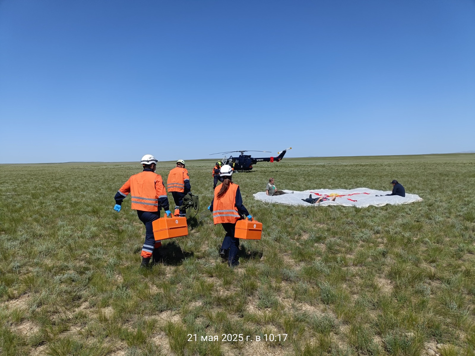 В области Улытау прошли учения по поисково-спасательному обеспечению полетов