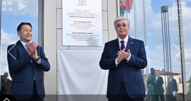 Глава государства посетил штаб-квартиру СВМДА в Астане