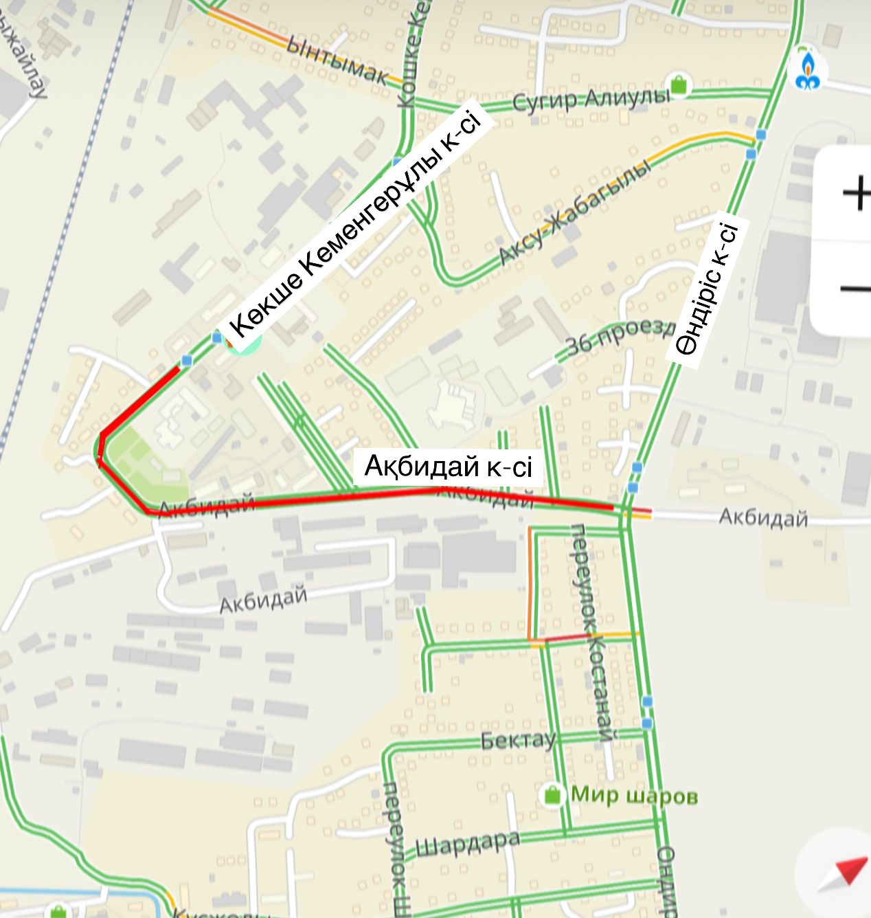 Участок улицы Акбидай временно закроют в Астане