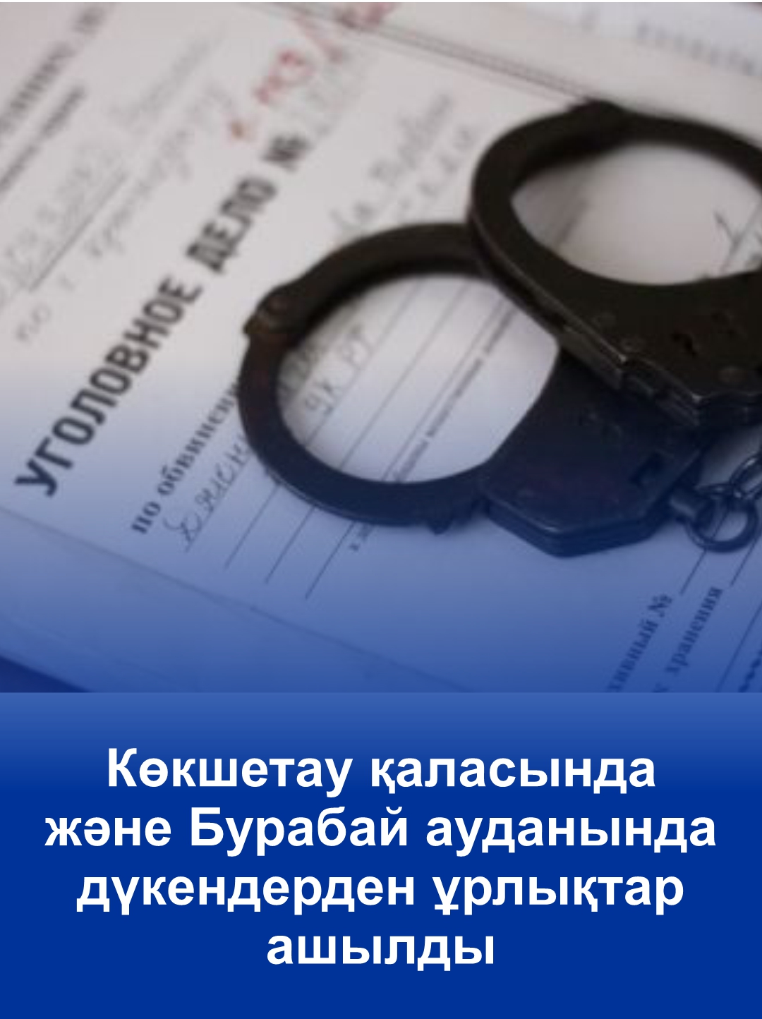 В Кокшетау и Бурабайском районе раскрыты кражи из магазинов
