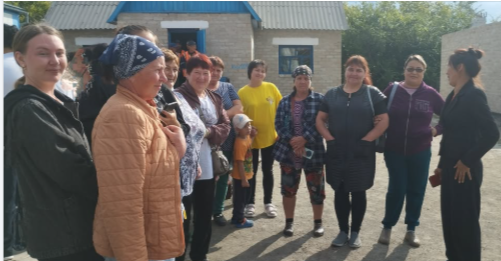 Проведена встреча с населением с. Аксуат
