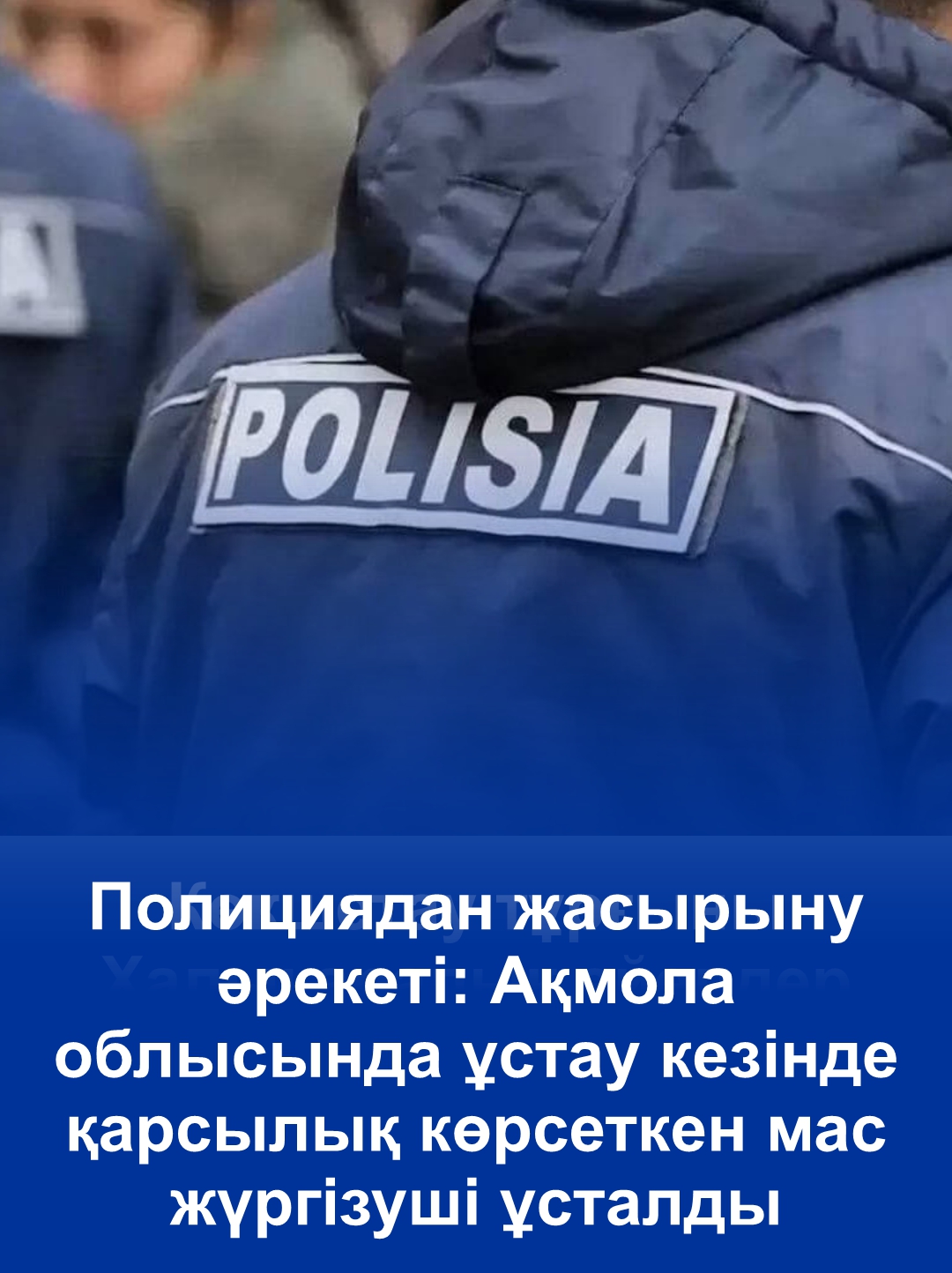 Попытка скрыться от полиции: задержан пьяный водитель, оказавший сопротивление при задержании в Акмолинской области