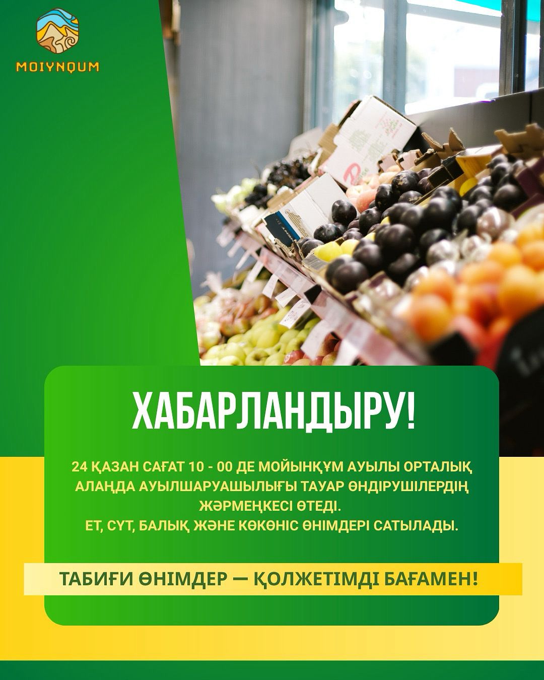 Сельскохозяйственная ярмарка в Мойынкуме!