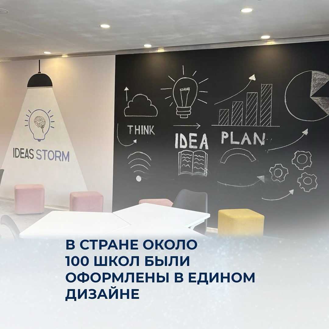 В стране около 100 школ были оформлены в едином дизайне