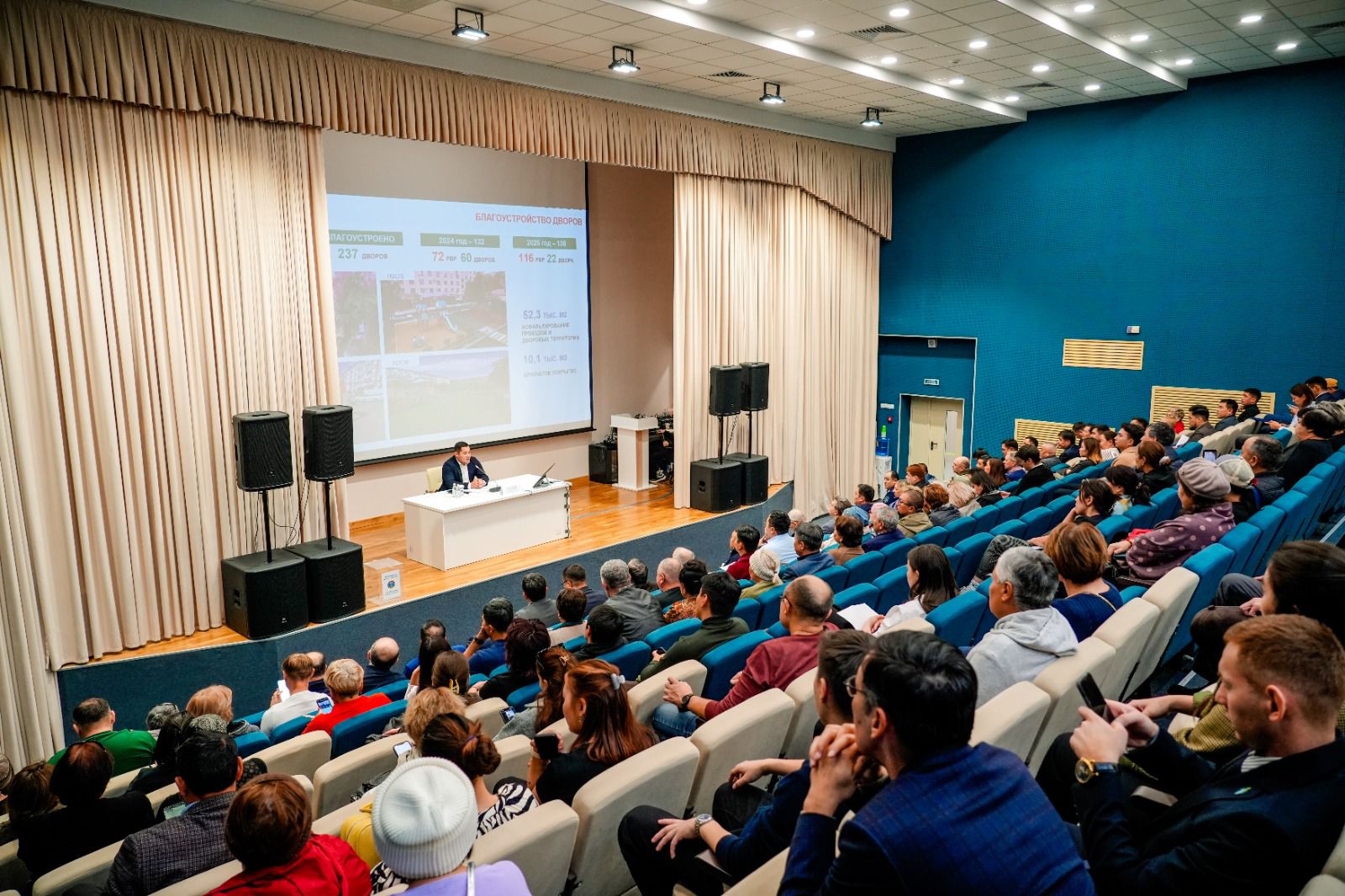 АКИМ РАЙОНА «БАЙҚОҢЫР» ГОРОДА АСТАНЫ ТАЛҒАТ РАХМАНБЕРДІ ПРОВЕЛ ОТЧЕТНУЮ ВСТРЕЧУ С ЖИТЕЛЯМИ РАЙОНА