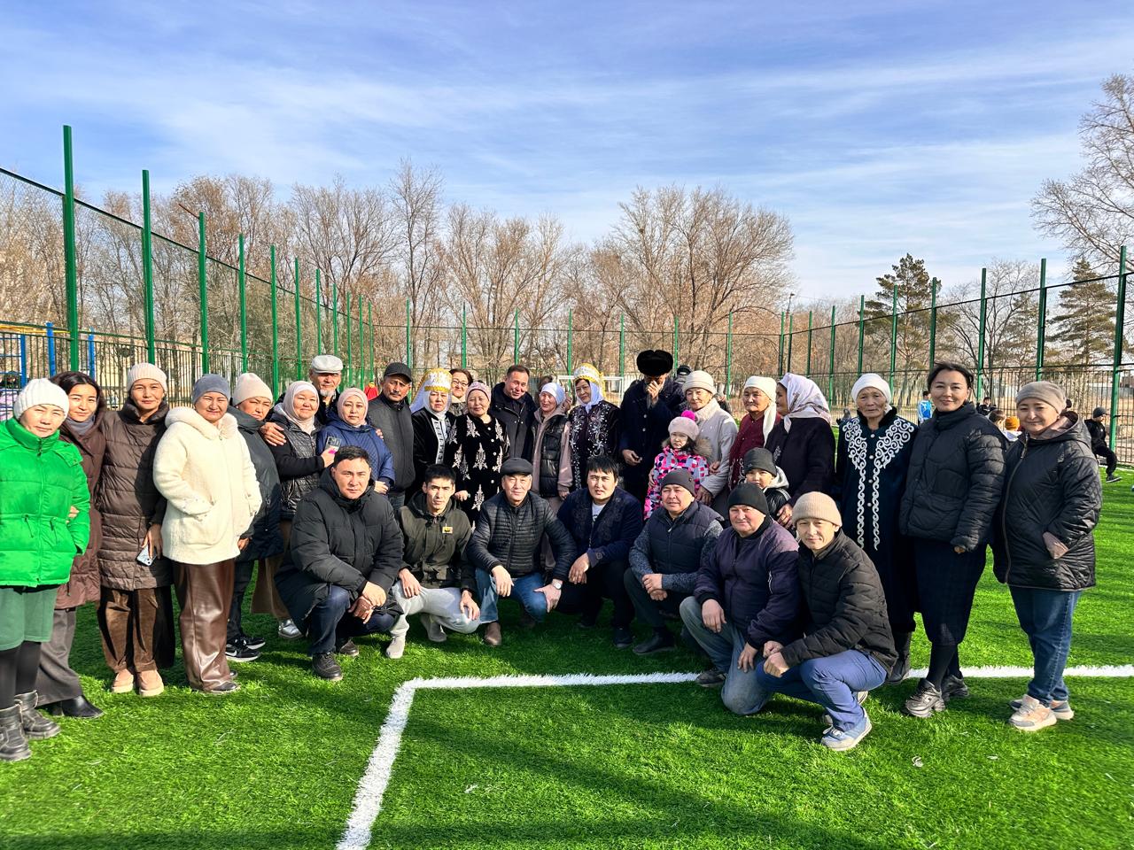 В Целиноградском районе открыли новые детские и спортивные площадки