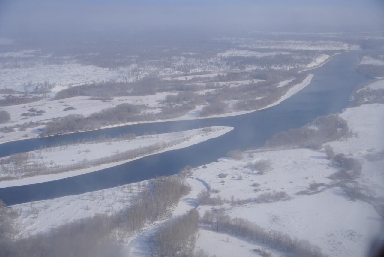 Проведено аэровизуальное обследование паводкоопасных участков