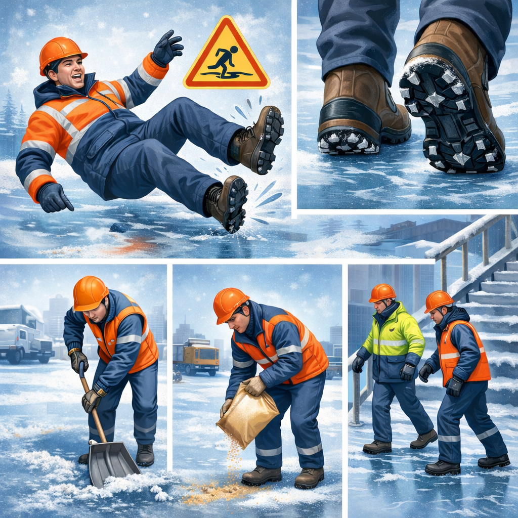 Осторожно: гололед! Основные меры безопасности для работников