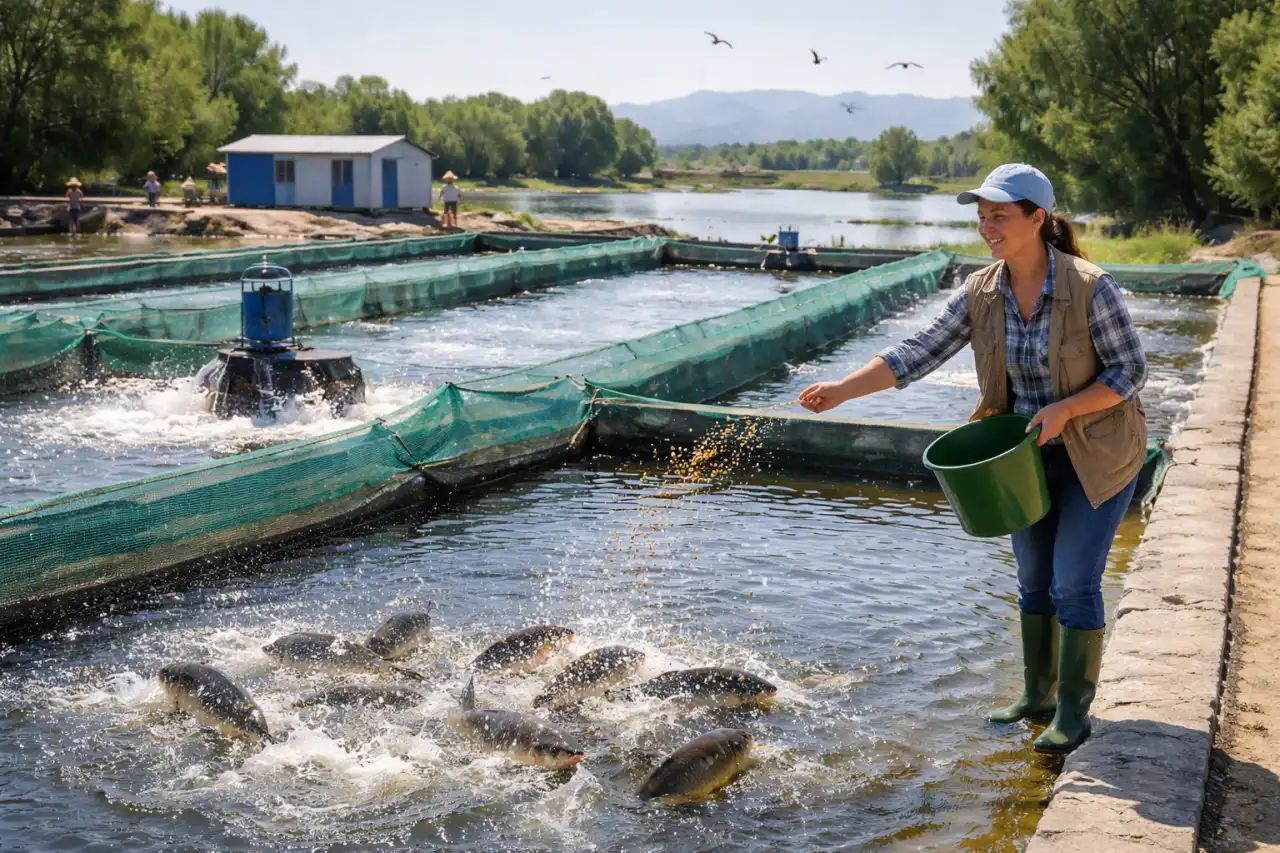 В Жамбылской области активно развивается рыбное хозяйство