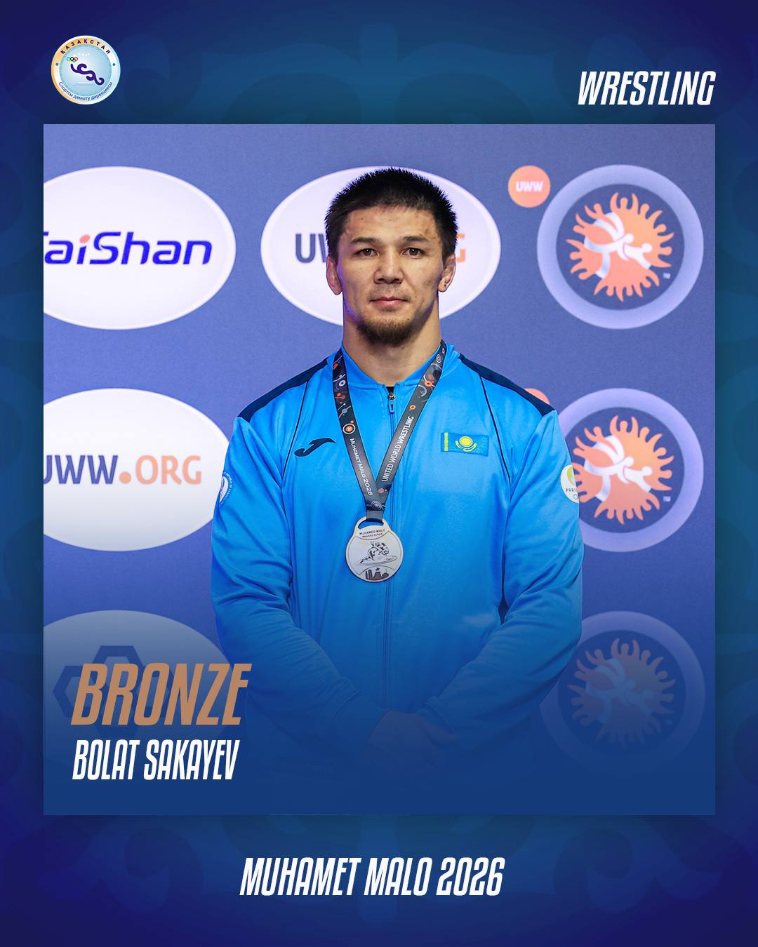 Болат Сакаев – бронзовый призер международного турнира по вольной борьбе