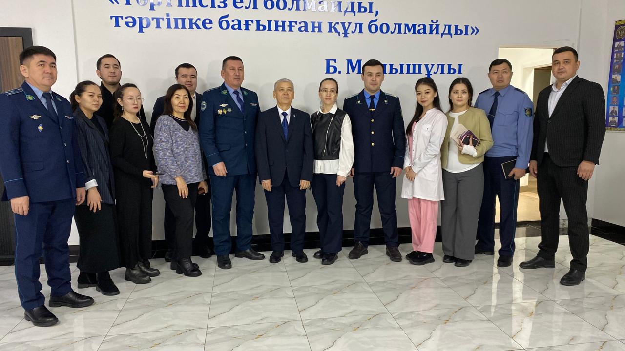 Принял участие в церемонии открытия кабинета профилактики, состоявшейся в Управлении полиции города Жезказган