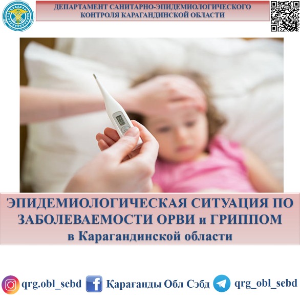 Эпидемиологическая ситуация по ОРВИ и гриппу в Карагандинской области