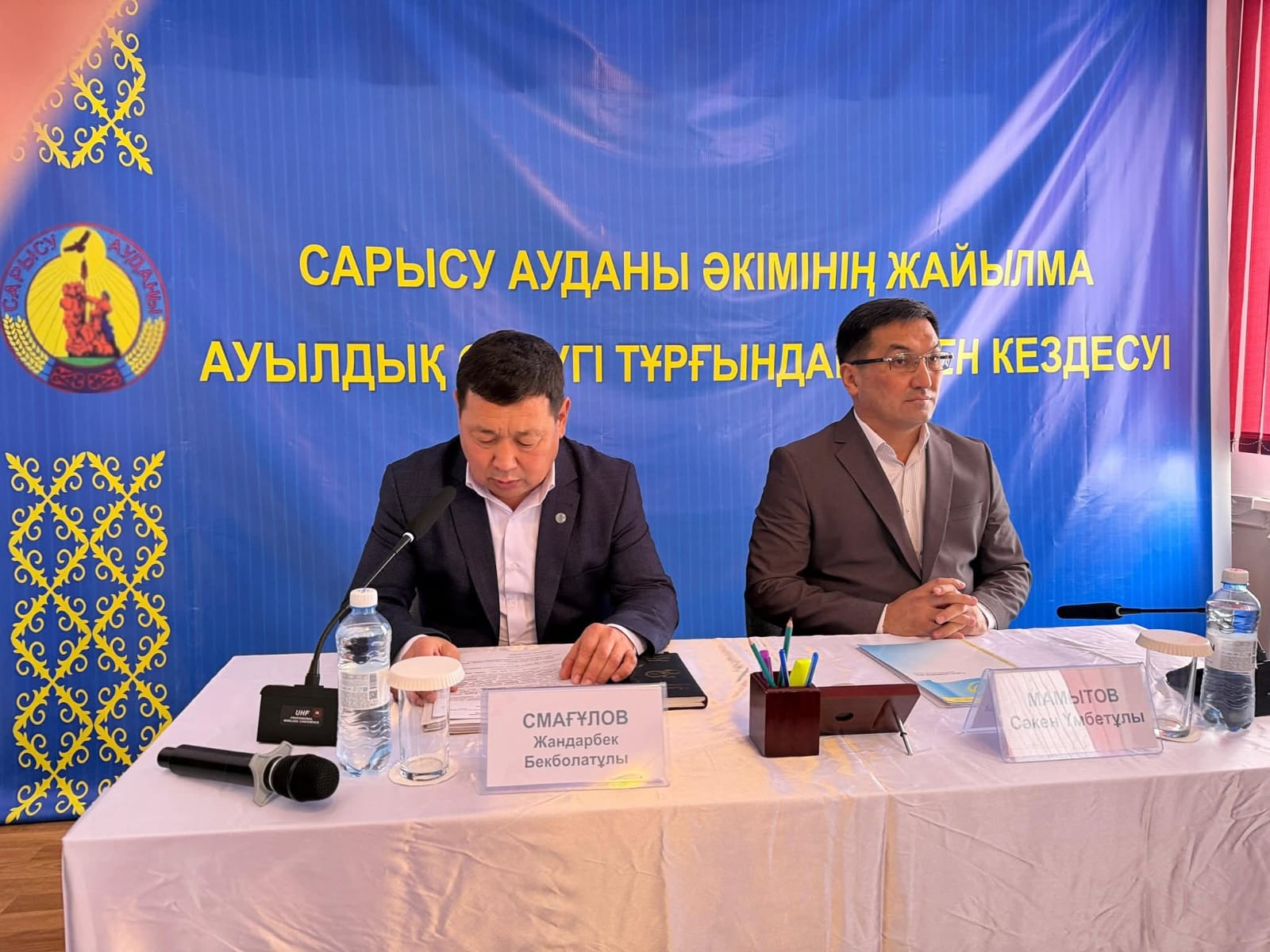 Состоялась отчётная встреча акима Сарысуского района С. Мамытова с жителями Жайылминского сельского округа.