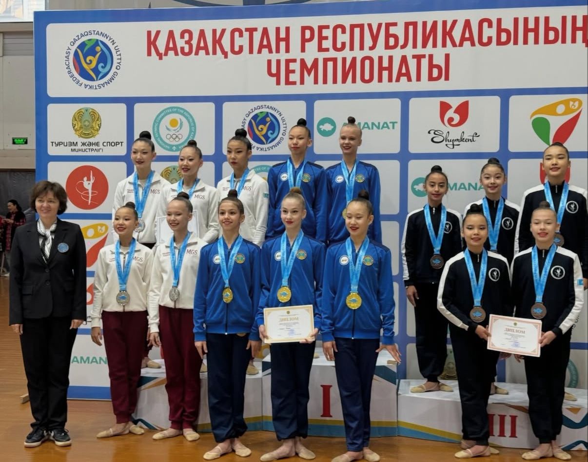 В городе Шымкент проходит Чемпионат Республики Казахстан по художественной гимнастике среди молодежи