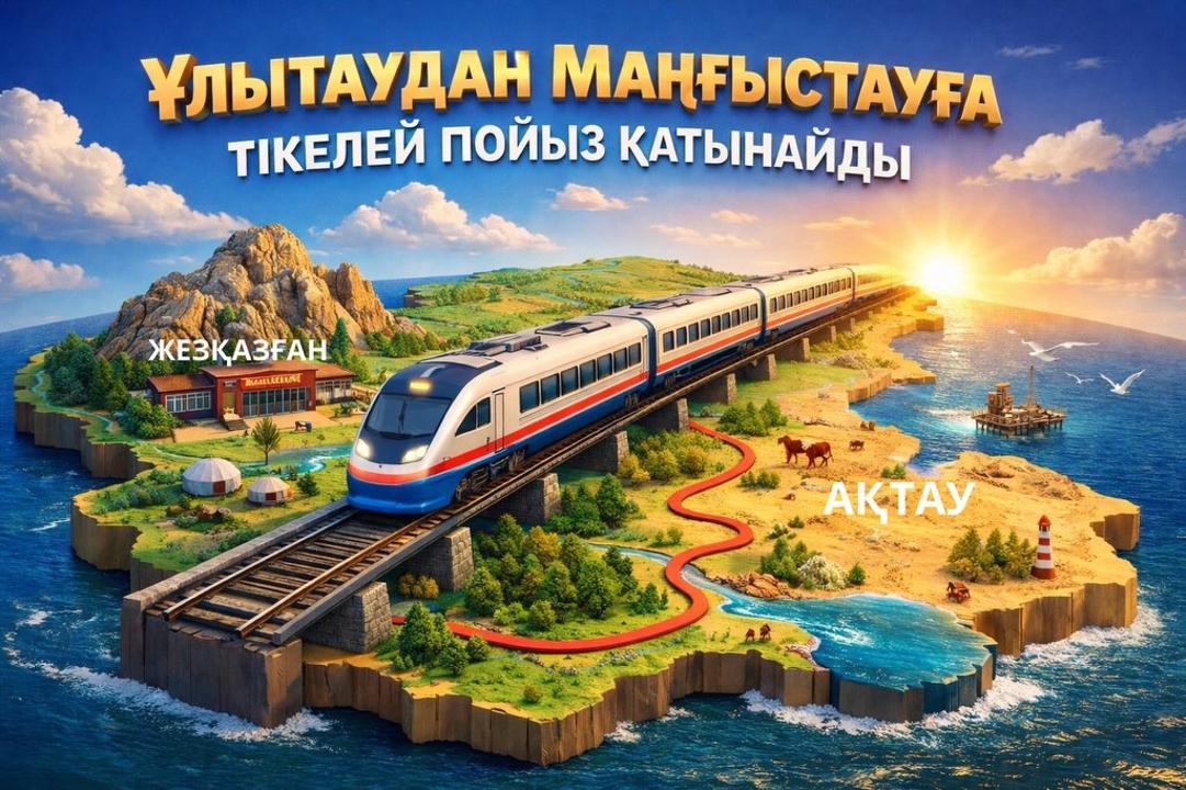 ИЗ УЛЫТАУ В МАНГИСТАУ ЗАПУСКАЕТСЯ ПРЯМОЙ ПОЕЗД