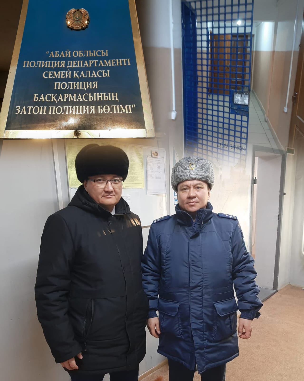 Представитель Уполномоченного по правам человека по области Абай Жумагельдин Д. посетил специальные помещения при дежурной части Затонского отдела полиции УП г. Семей.