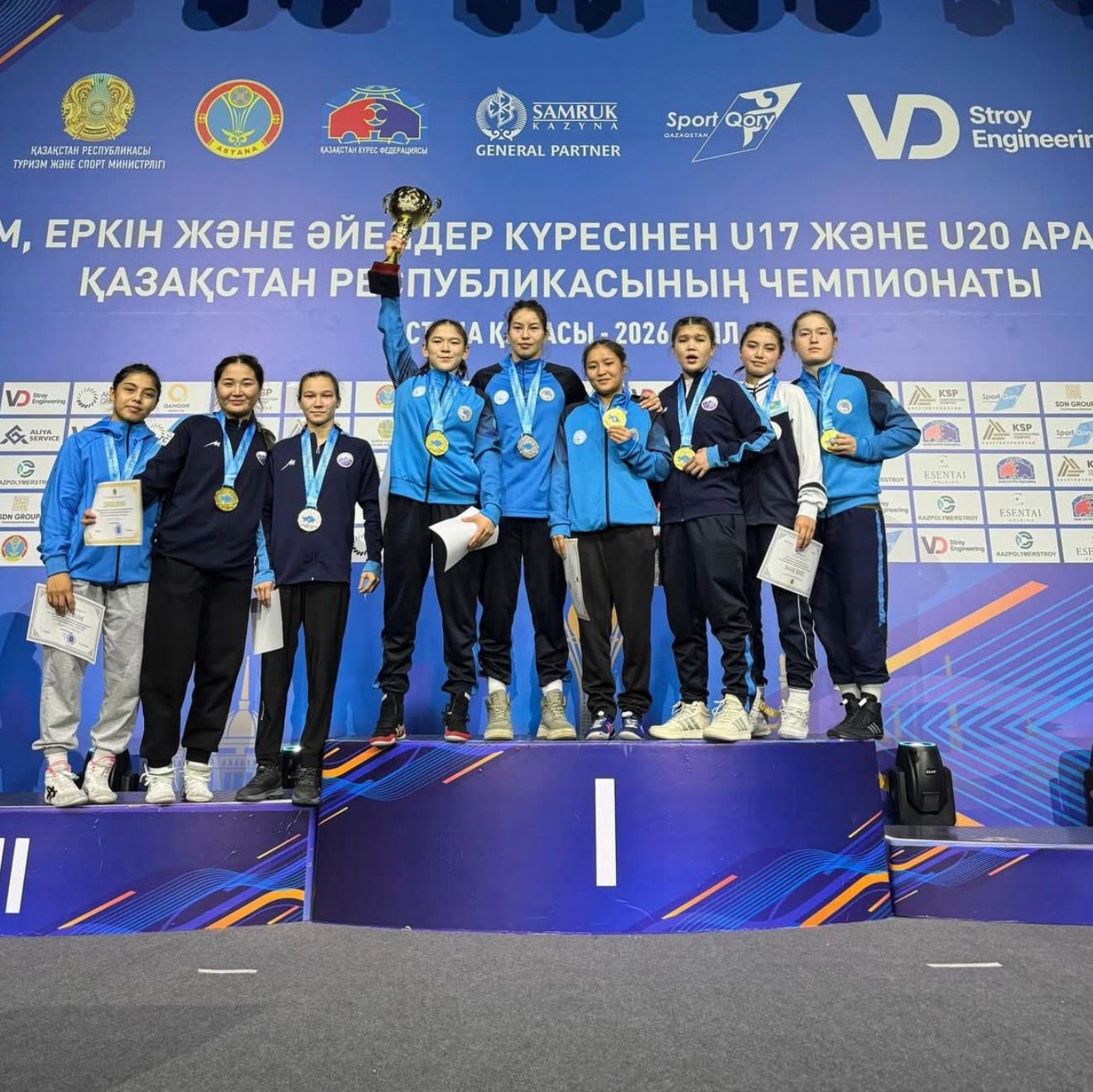 Алматинские спортсменки успешно выступили на чемпионате Казахстана по женской борьбе среди U20 и U17