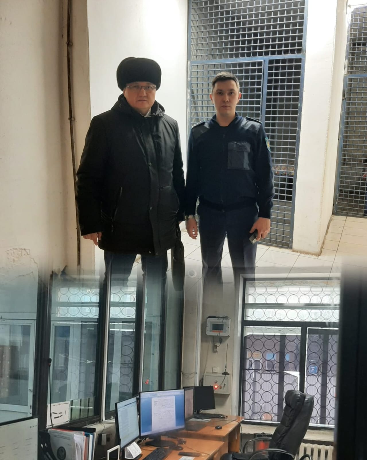 Представитель Уполномоченного по правам человека по области Абай Жумагельдин Д. посетил cпециальные помещения при ДЧ УП г. Семей.