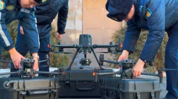 Полиция обеспечивает безопасность с помощью дронов в области Жетысу