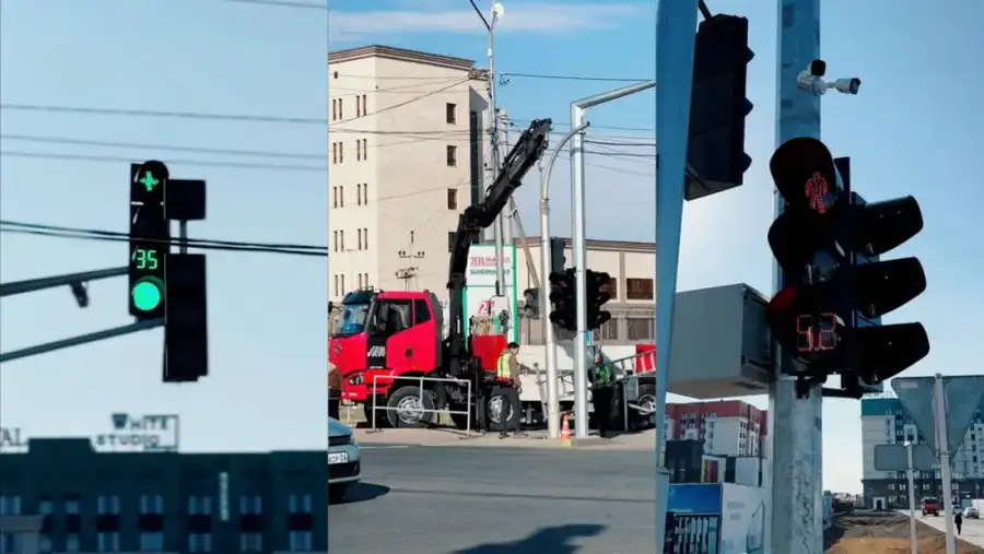 «Умные» светофоры в Атырау начали работать в усиленном режиме