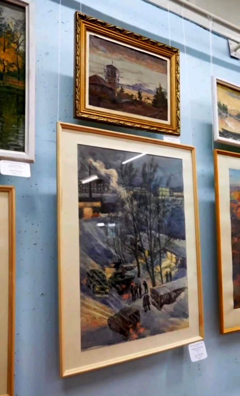 В Шемонаихе проходит выставка к 100-летию местного художника Александра Попова