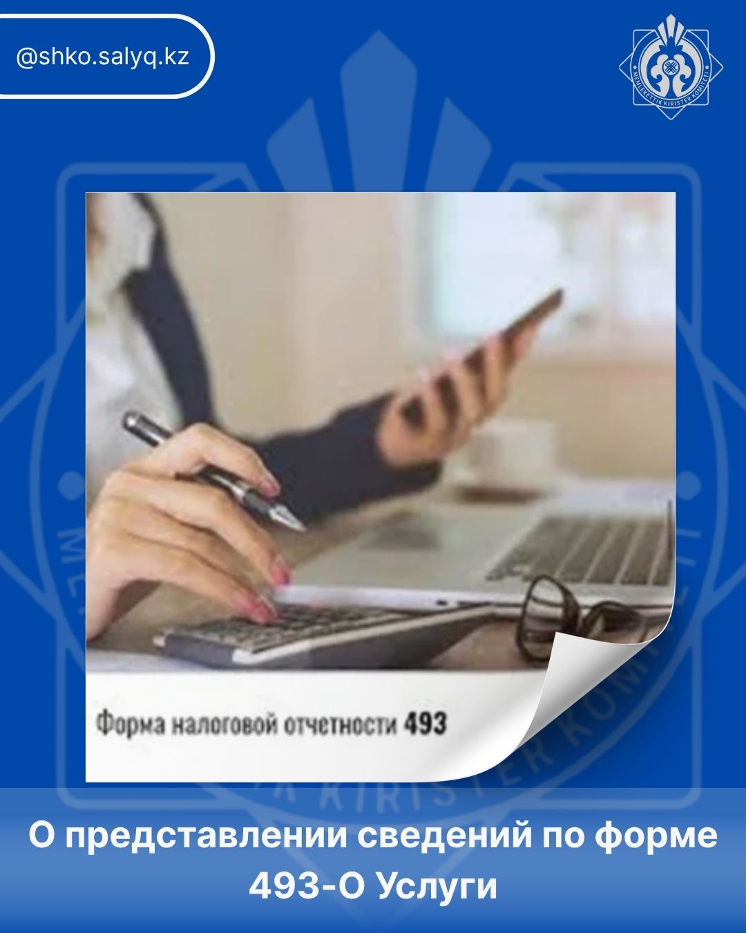 О представлении сведений по форме 493-О Услуги