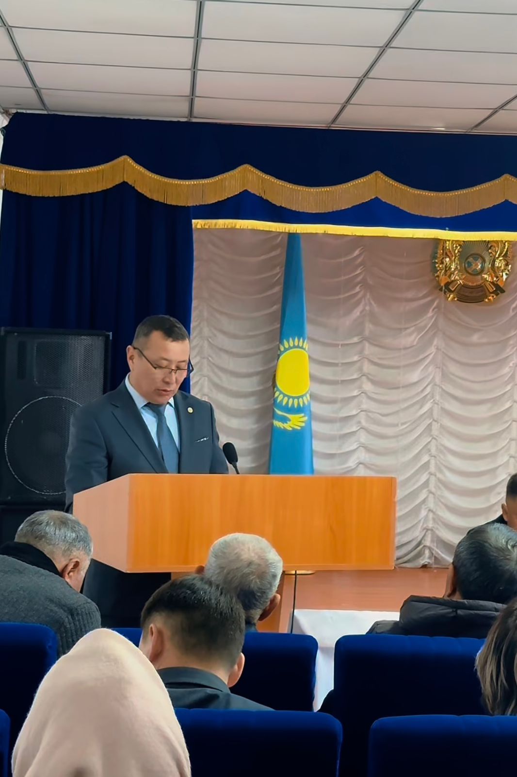 Аким Кокпектинского района Нурбек Турсынканович провел встречу с жителями Теректинского сельского округа.