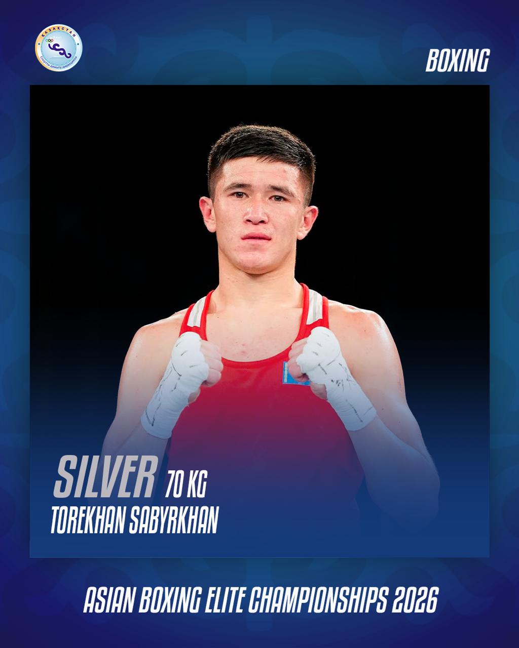 Торехан Сабырхан – серебряный призёр чемпионата Азии среди взрослых