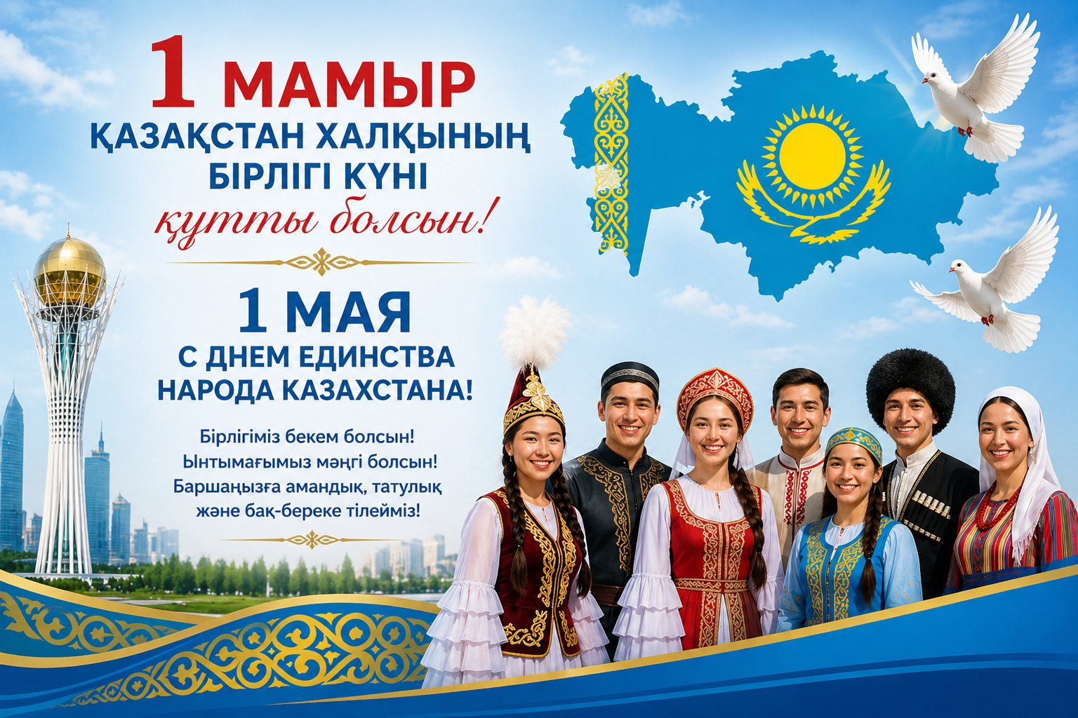 1 мая – День единства народа Казахстана