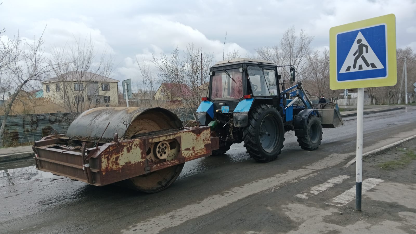 Работы по устранению ям города Есиль