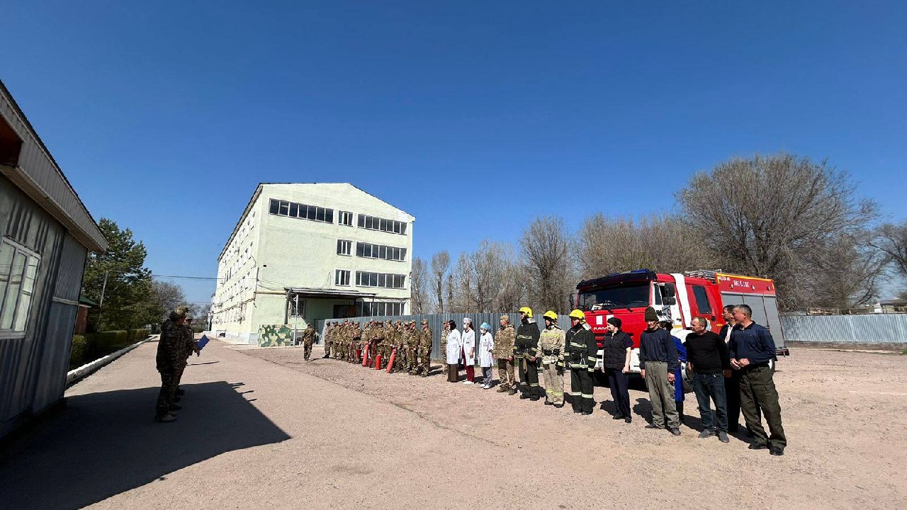 В Меркенском районе прошло пожарно-тактическое занятие