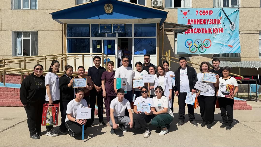 В Мойынкумской районной больнице прошли спортивные соревнования «Весёлые старты», посвящённые Всемирному дню здоровья