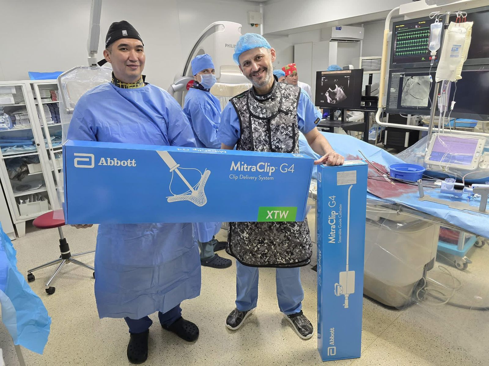 Впервые в Жамбылской области внедрена инновационная методика лечения митрального клапана TEER