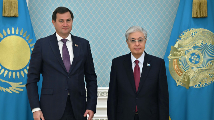 Глава государства принял министра иностранных дел Беларуси Максима Рыженкова