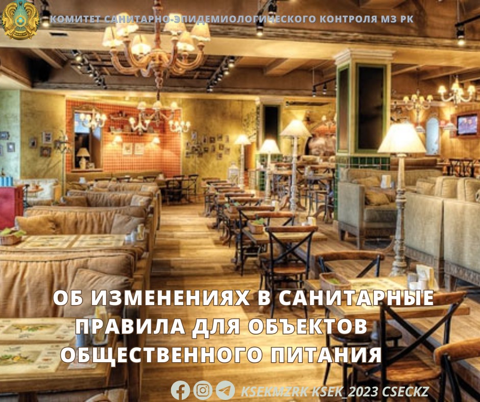 Об изменениях в санитарные правила для объектов общественного питания