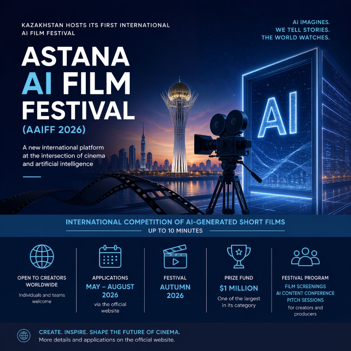 Astana AI Film Festival: открывается прием заявок на участие в международном конкурсе