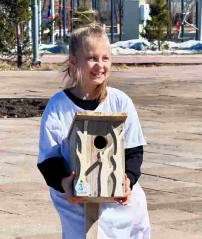 От школы №36 — 36 гнёзд для птиц