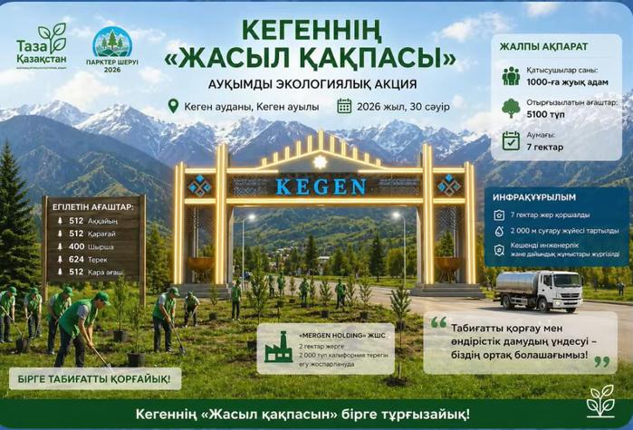 Проект KEGEN «Зеленые ворота» — это масштабная экологическая акция.