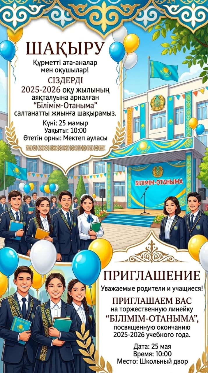 “В добрый путь!” – для казахстанских выпускников прозвенел последний звонок
