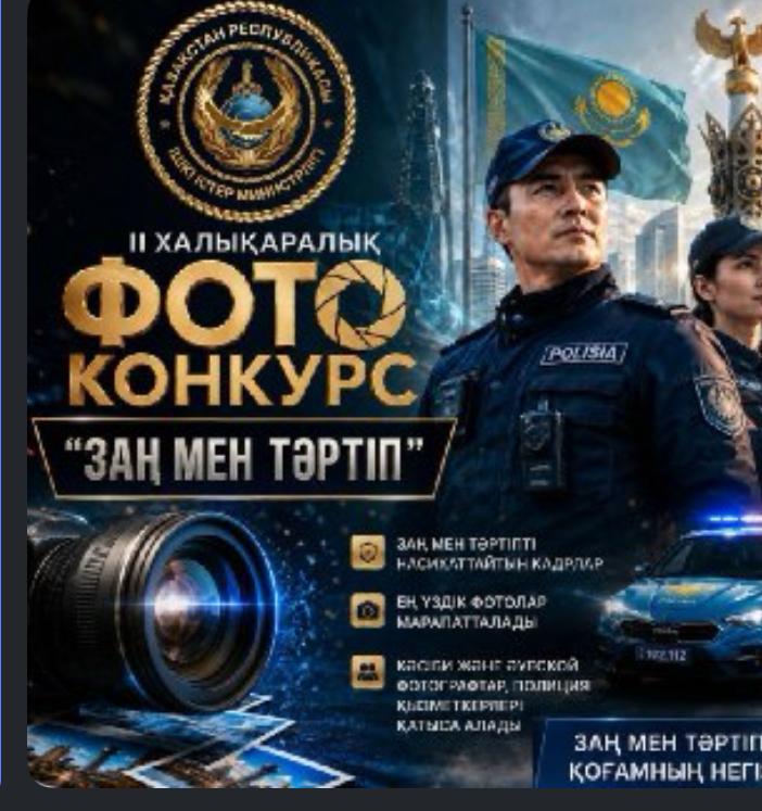 Стартовал II Международный фотоконкурс «Заң мен тәртіп»!
