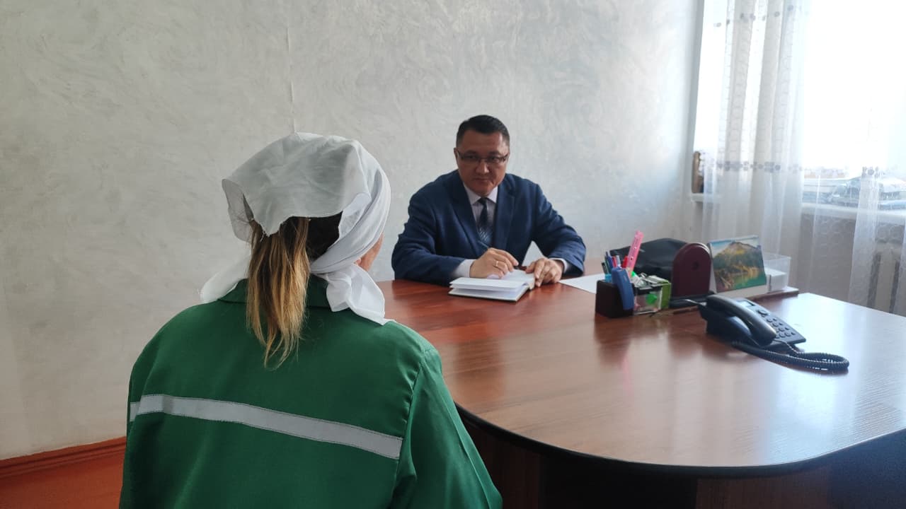 Представителем Уполномоченного по правам человека в области Абай Д. Жумагельдиным был проведен личный прием осужденных, содержащихся в учреждении №23 ДУИС по области Абай.