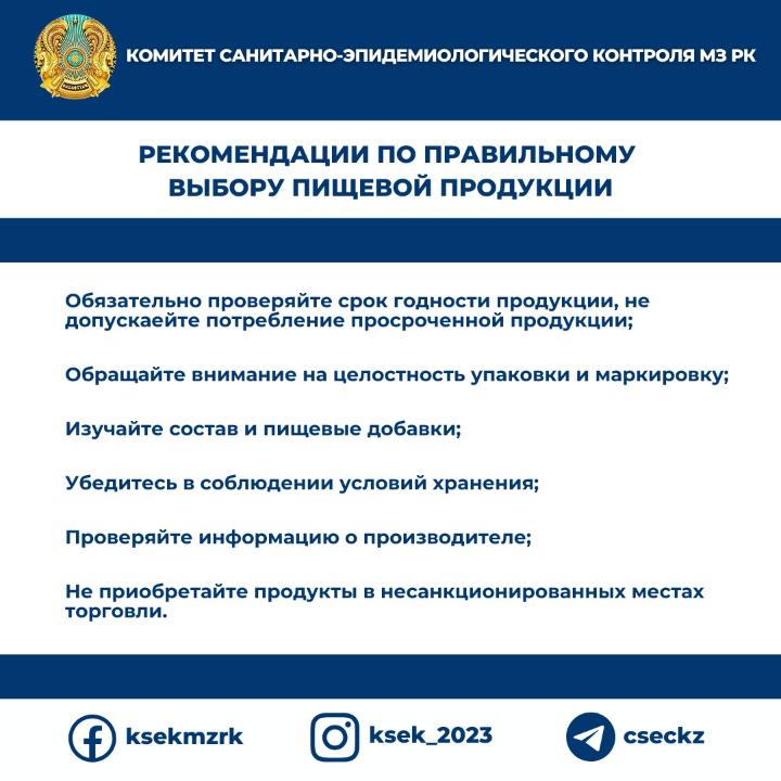 Рекомендации по правильному выбору пищевой продукции