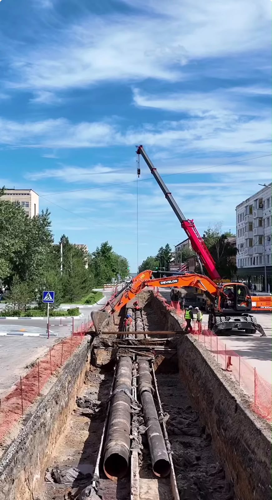 Продолжаются работы по обеспечению стабильного теплоснабжения города