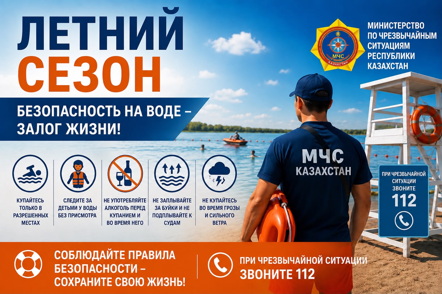 О мерах безопасности на водоемах в летний период
