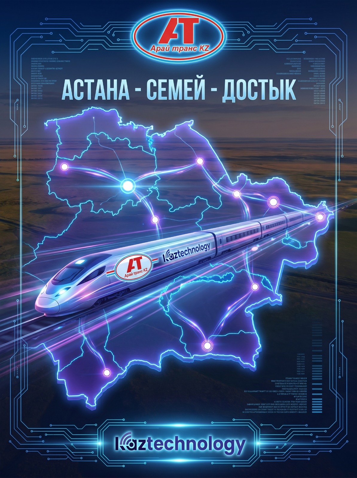 В поезде Астана – Семей – Достык запустили спутниковый интернет