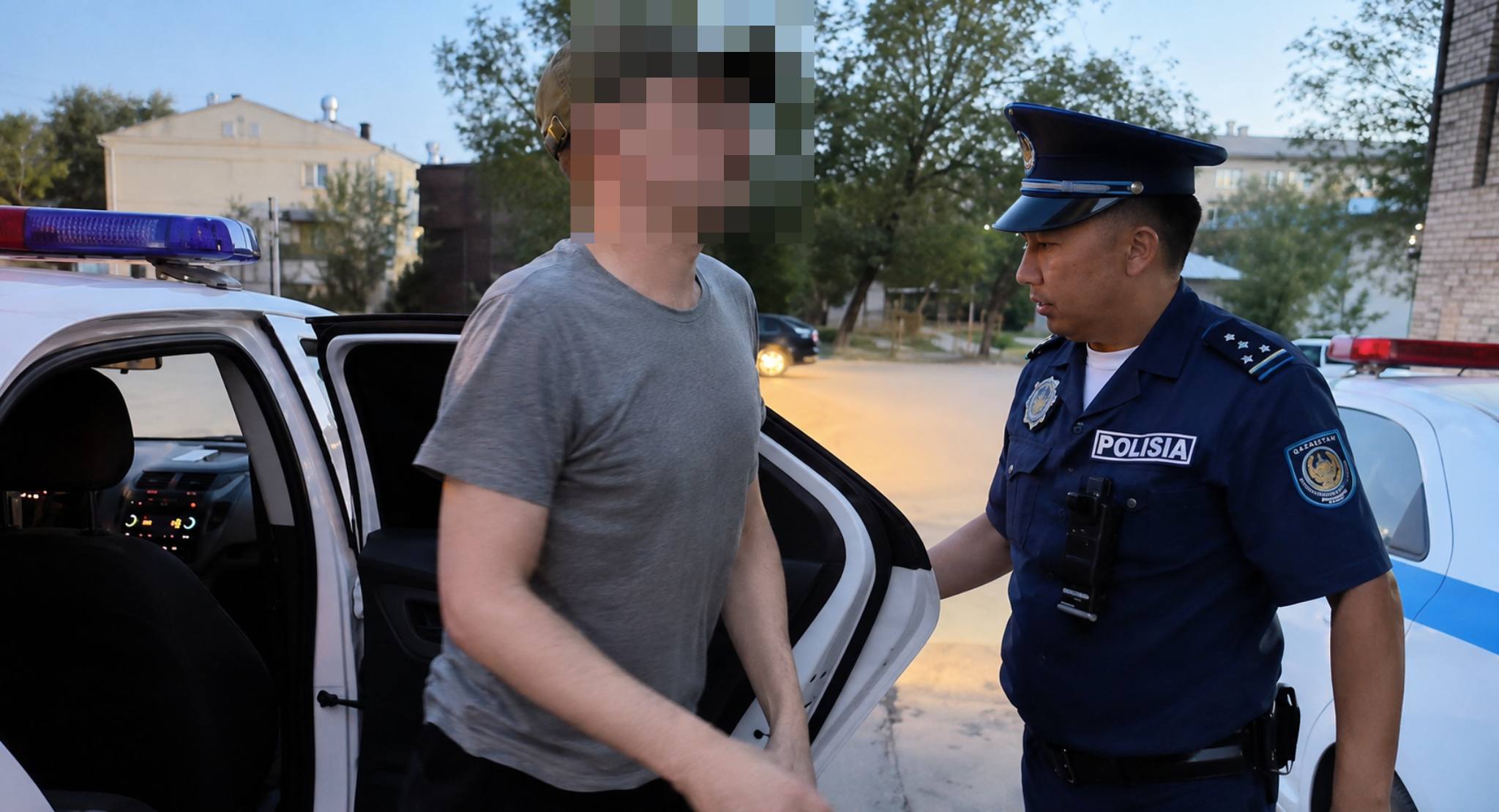 Полицейские Семея привлекли к ответственности мужчину, устроившего скандал в подъезде