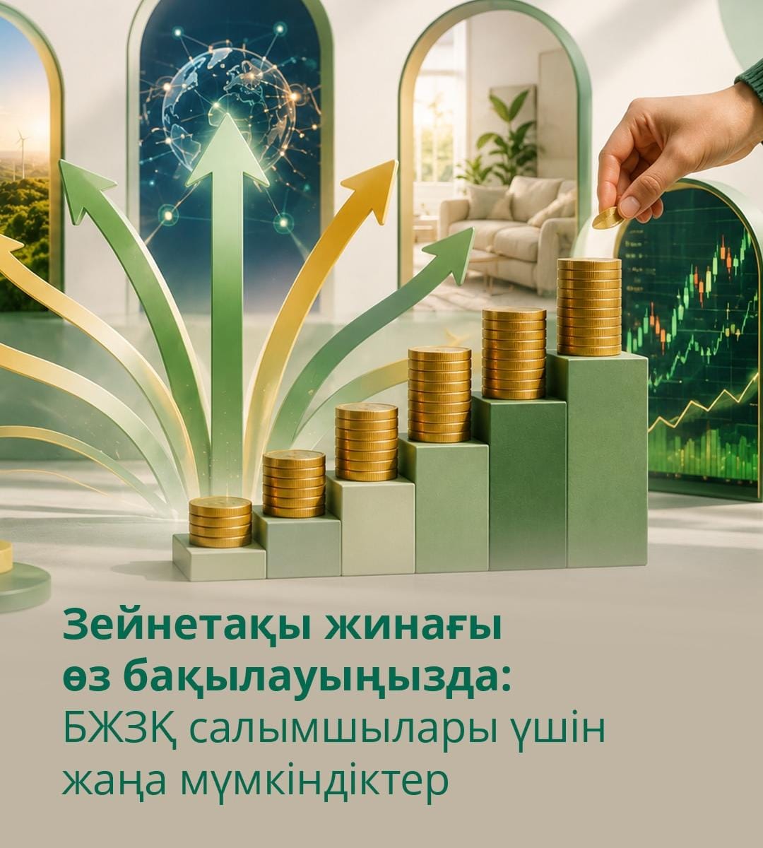 Зейнетақы жинағы өз бақылауыңызда: БЖЗҚ салымшылары үшін жаңа мүмкіндіктер