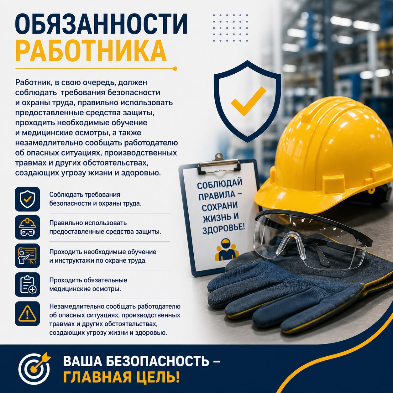 ОБЯЗАННОСТИ РАБОТНИКА