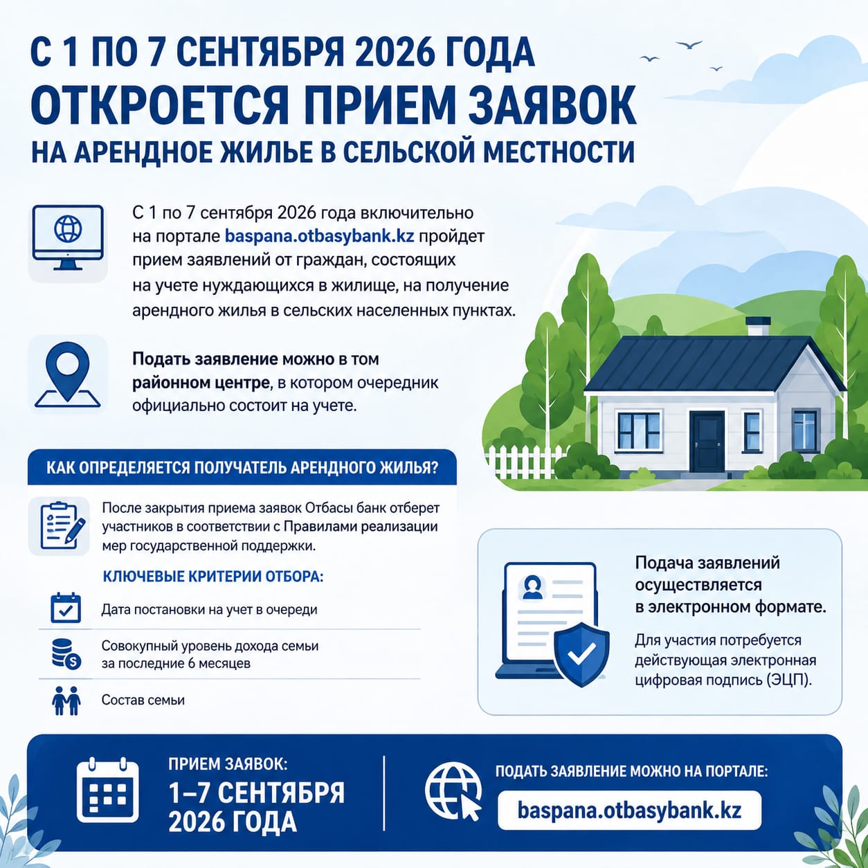 В сельской местности начинается прием заявок на арендное жилье