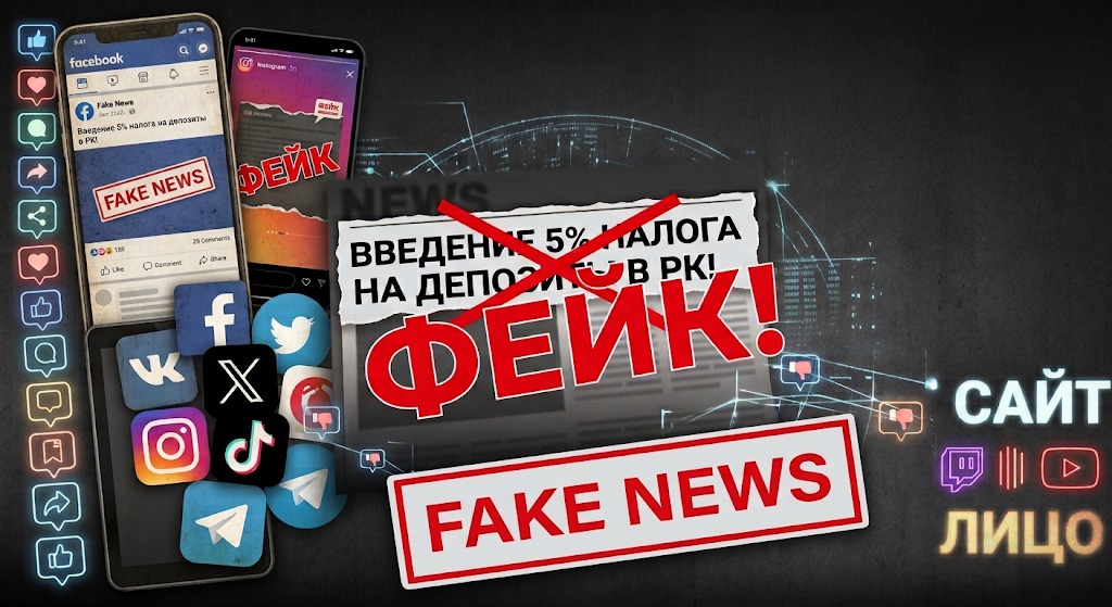 В соцсетях распространяется информация о введении 5% налога на проценты по банковским депозитам в Казахстане.